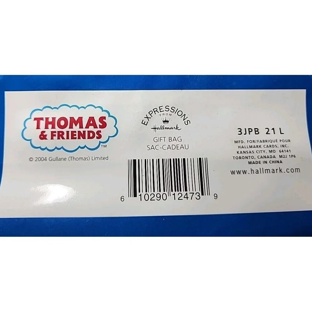 Thomas The Train And Friends Hallmark 13 X 10 Inch Gift Bag Any Occasion!