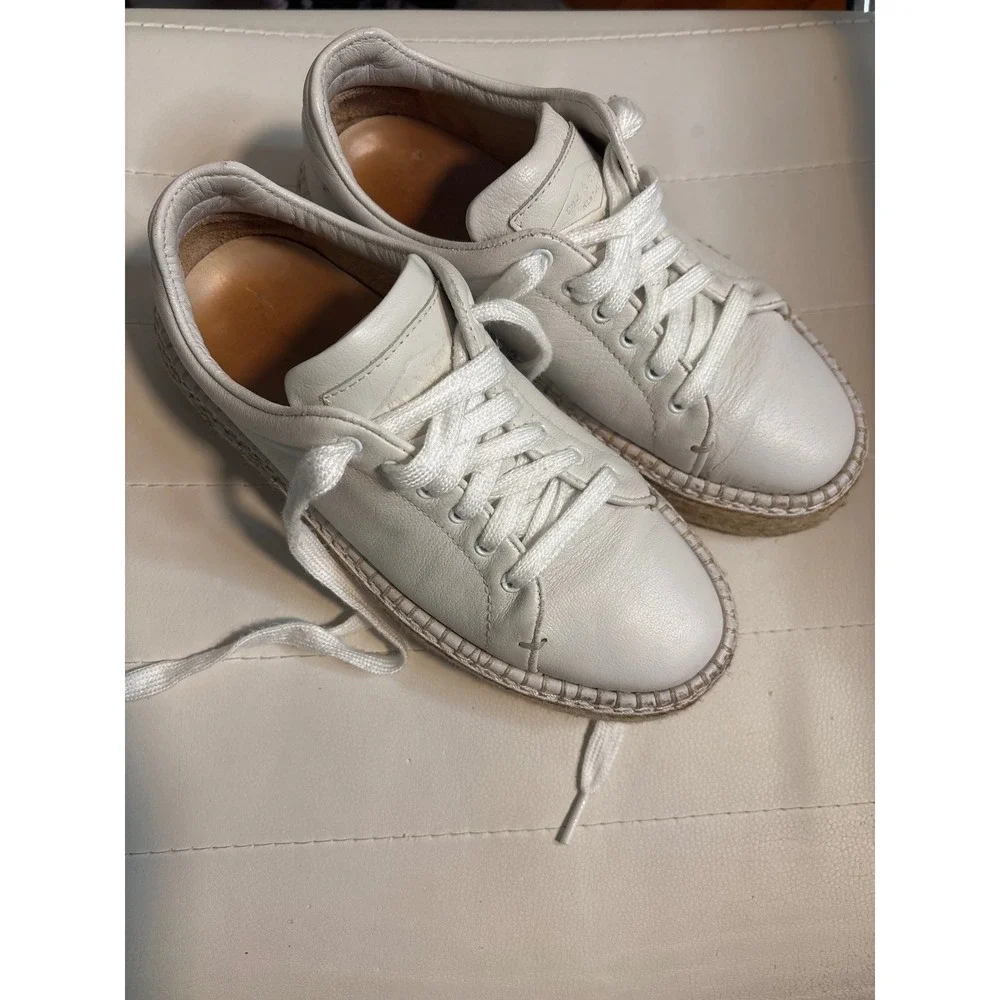 Rag & Bone Kent Leather Platform Espadrille Sneakers Size 36.5