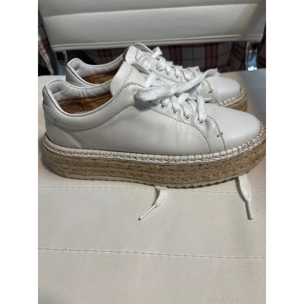 Rag & Bone Kent Leather Platform Espadrille Sneakers Size 36.5