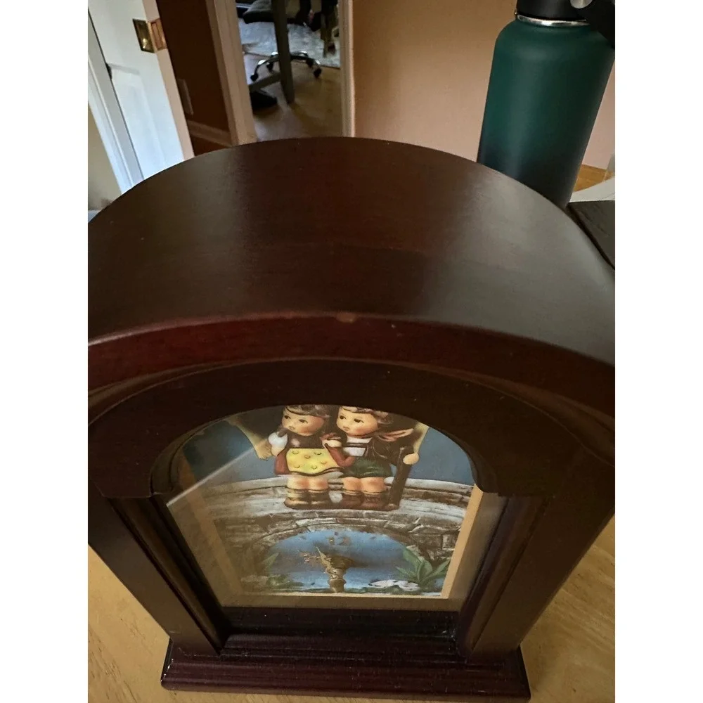 Vintage Danbury Mint Stormy Weather Mantel Clock Hummel Goebel 1991 Grandmacore