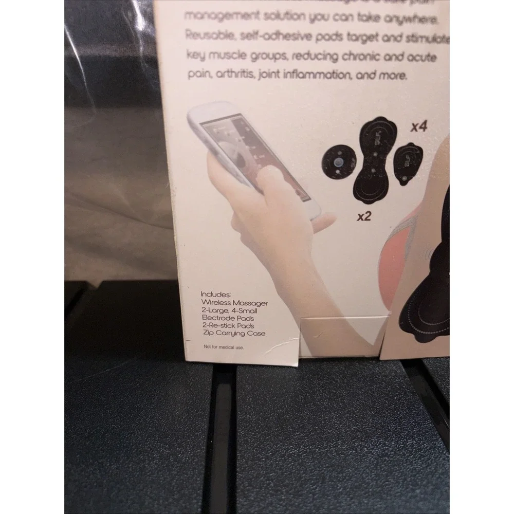 SLF Electrode Wireless Massager 2-Large 4-Small 2 Restick‎ Pads BRAND NEW IN BOX