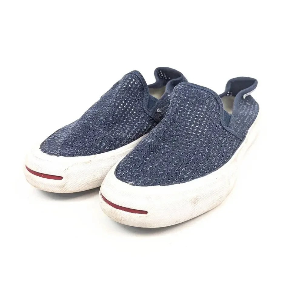 Converse Jack Purcell Sneakers 6.5 Blue Slip On Perforated Casual