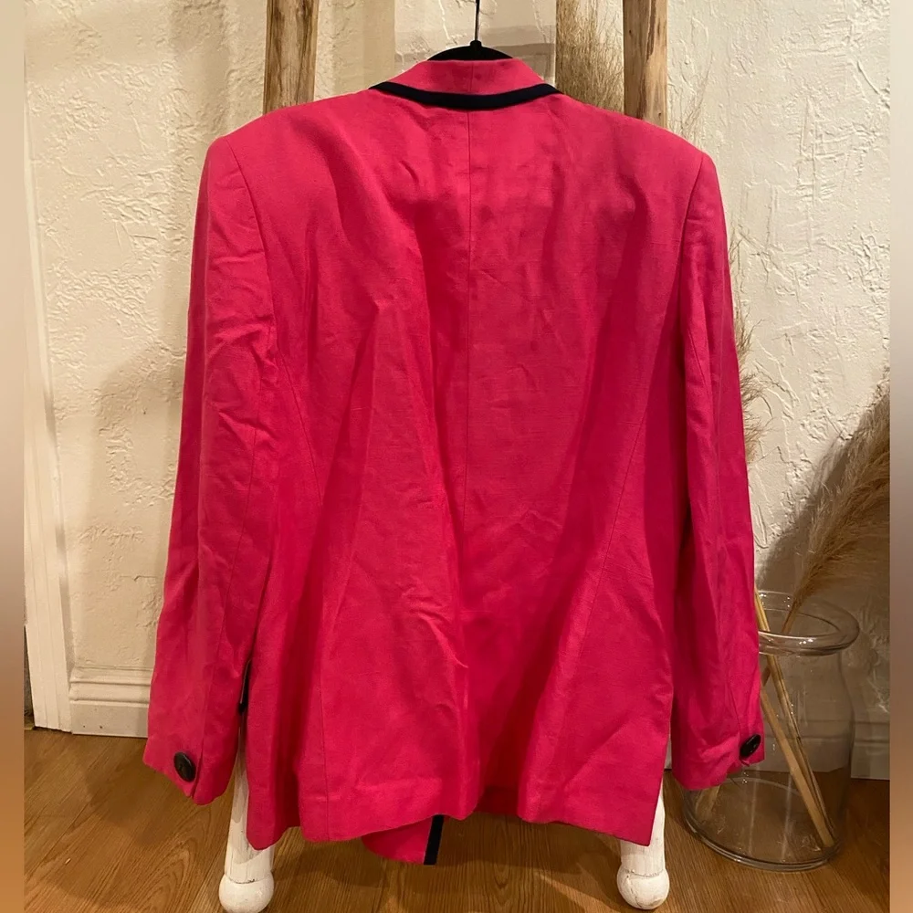 Christian Dior Vintage Blazer in Pink and Navy Size 14
