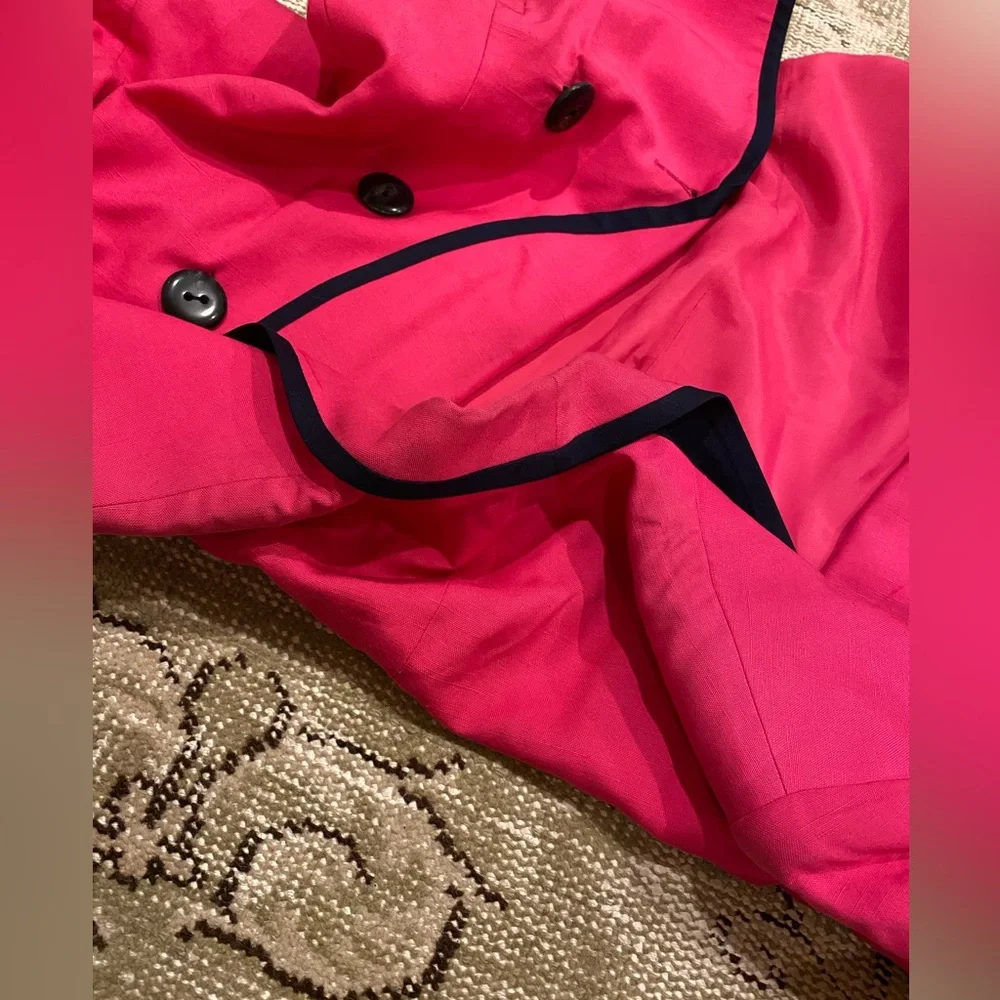 Christian Dior Vintage Blazer in Pink and Navy Size 14