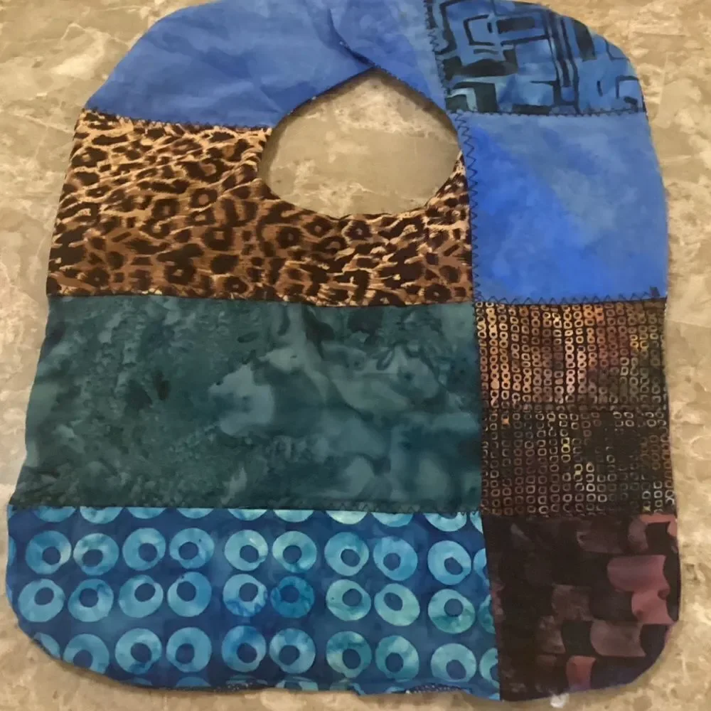 NWOT. Hand Crafted Quilted Reversible Baby Bib. $12 ea. or 3/$25