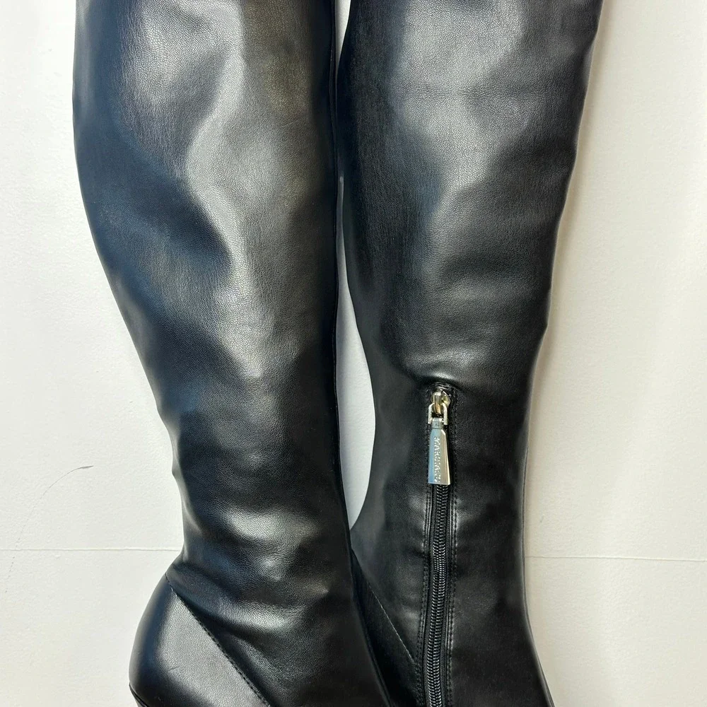 Marciano Guess Belva Black Over The Knee Thigh High Stiletto Boots Womens‎ 8M 38