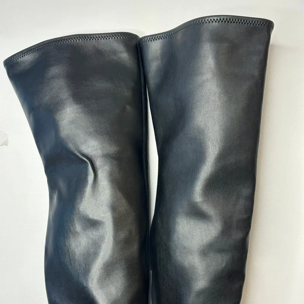 Marciano Guess Belva Black Over The Knee Thigh High Stiletto Boots Womens‎ 8M 38