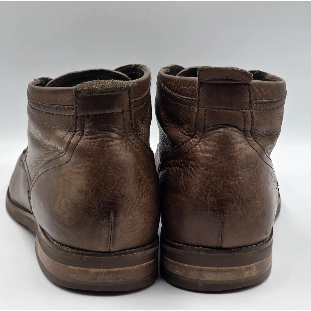 Cole Haan York Chukka Boots Mens 11.5M Brown Distressed Leather C11847