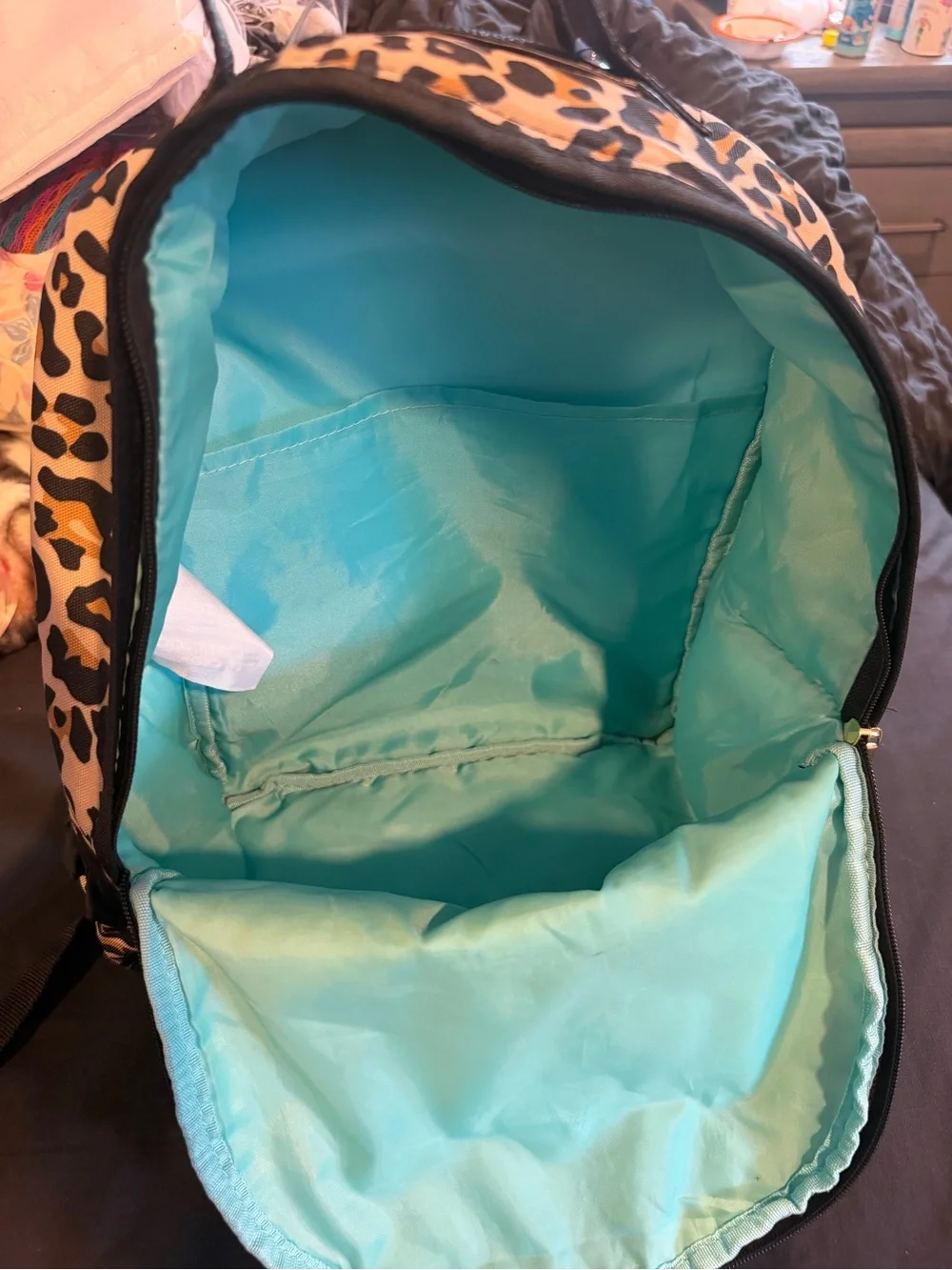Posh Peanut Ruffled Backpack for Girls in the Lana Leopard Tan print