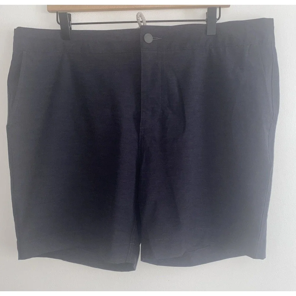 EUC Faherty Shorts Gray All Day Relaxed Drawstring Stretch Lightweight Size 38‎