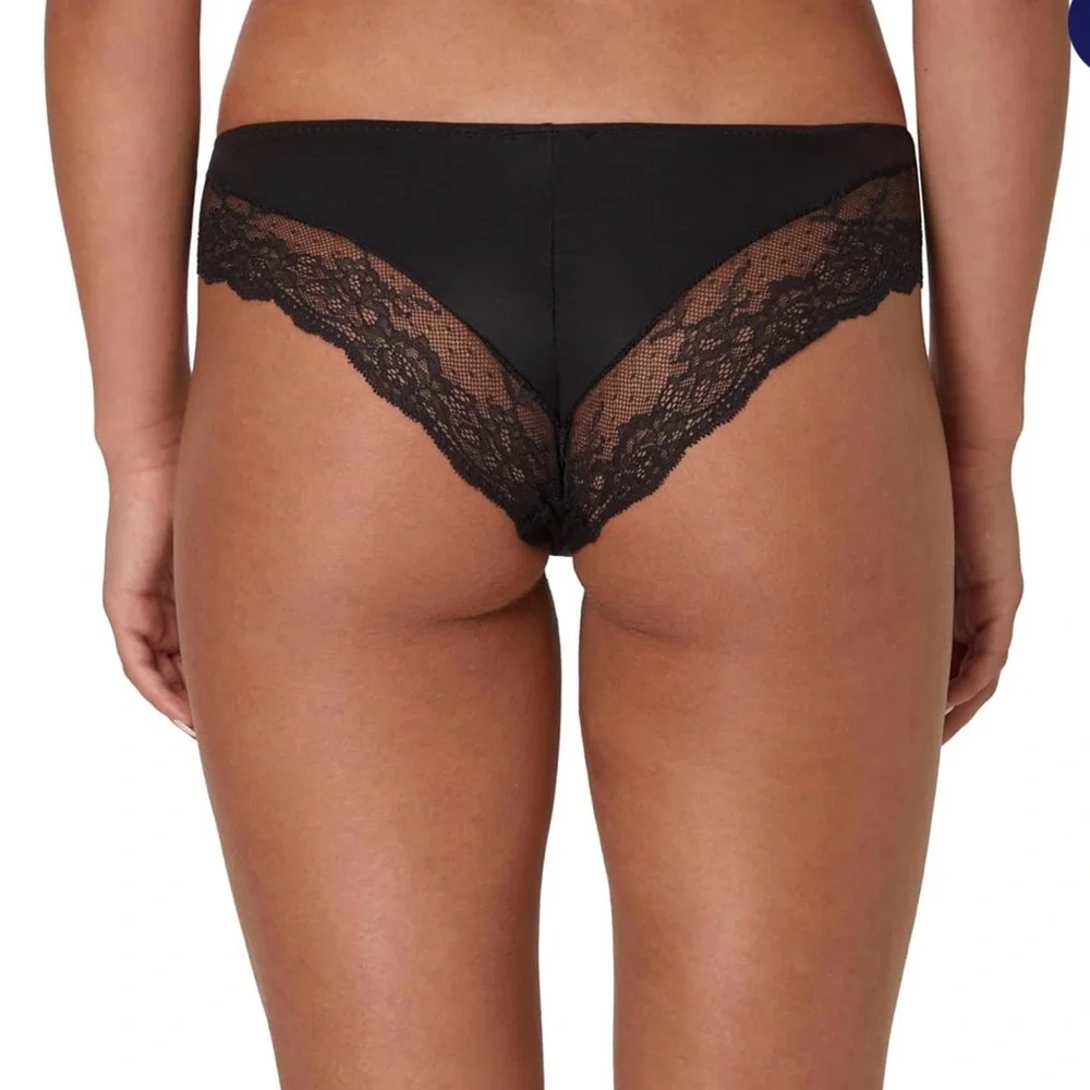 Maidenform Black Lace Tanga Underwear 3 Pack Womens