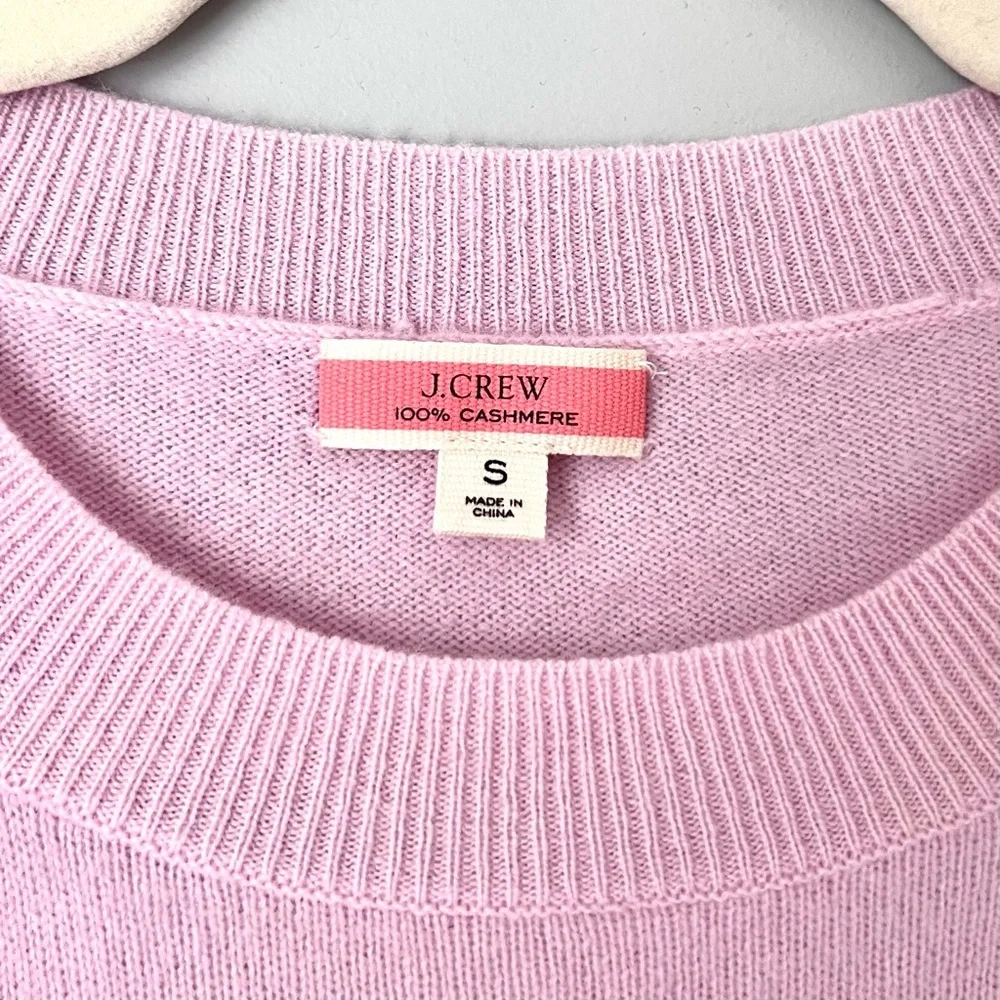 J.Crew 100% Cashmere Ombré Stripe Crewneck Sweater | Pink | Size S