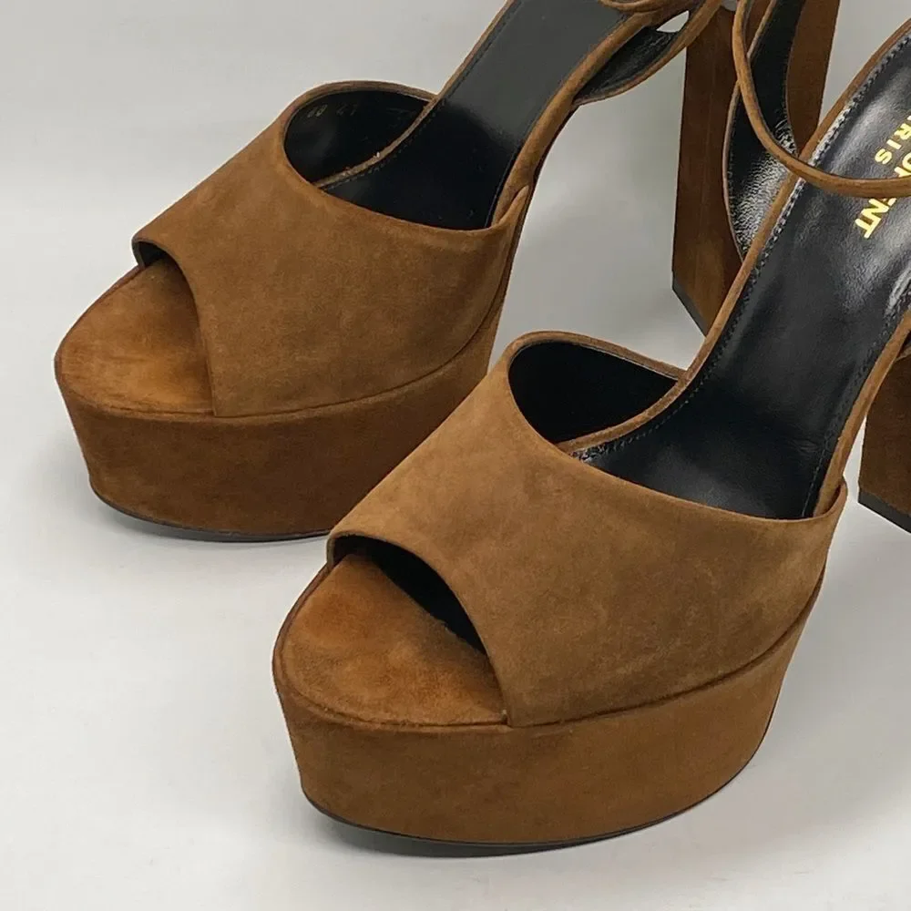 Saint Laurent Jodie Platform Sandals in Suede size 41