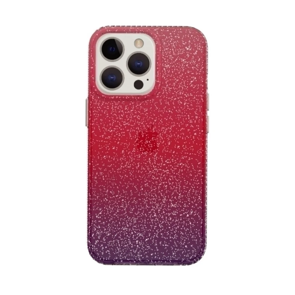 ONN. Purple Pink Red Glitter Ombre IPhone 2021 6.7