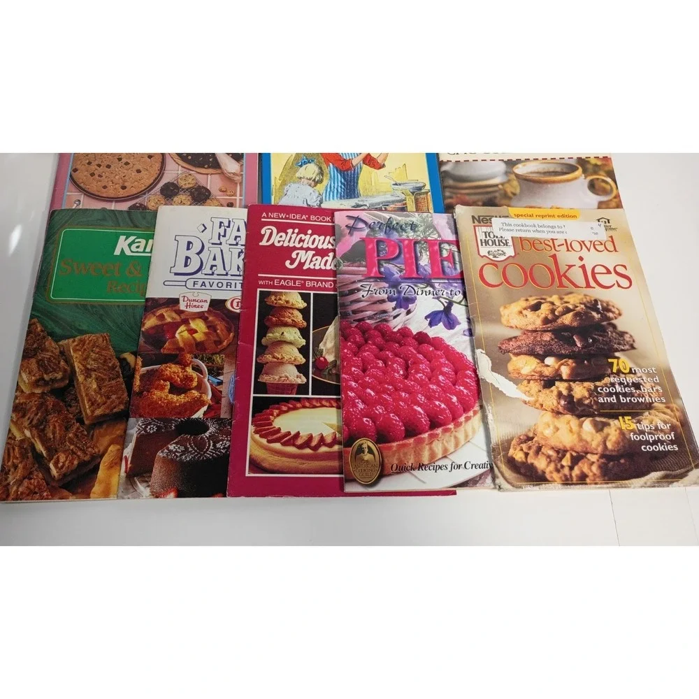 Lot of 11 Dessert Cookbooks Recipe Cook Booklets Paperback, Cookies Nestle Karo