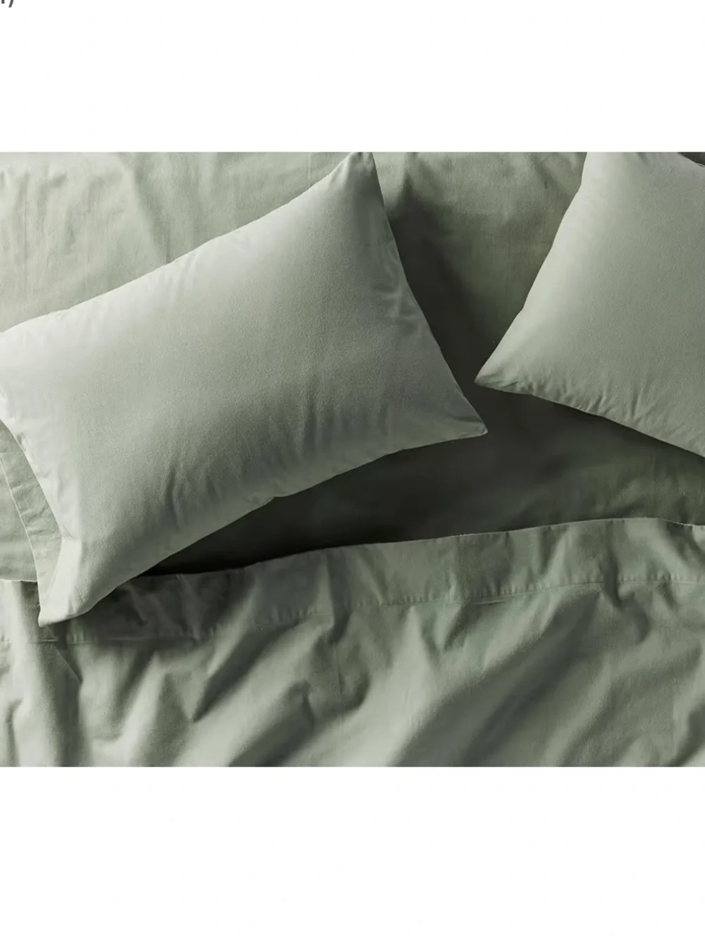 Coyuchi Cloud Brushed™ Organic Flannel Sheet Set in Cypress New King size. $308