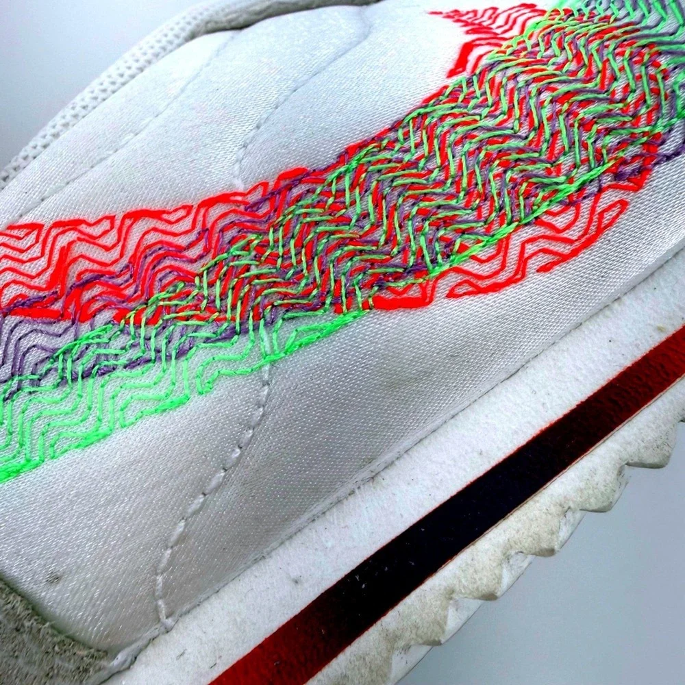 Nike Cortez Be True Rainbow Swoosh White Retro Y2K Sneakers Youth 2.5Y