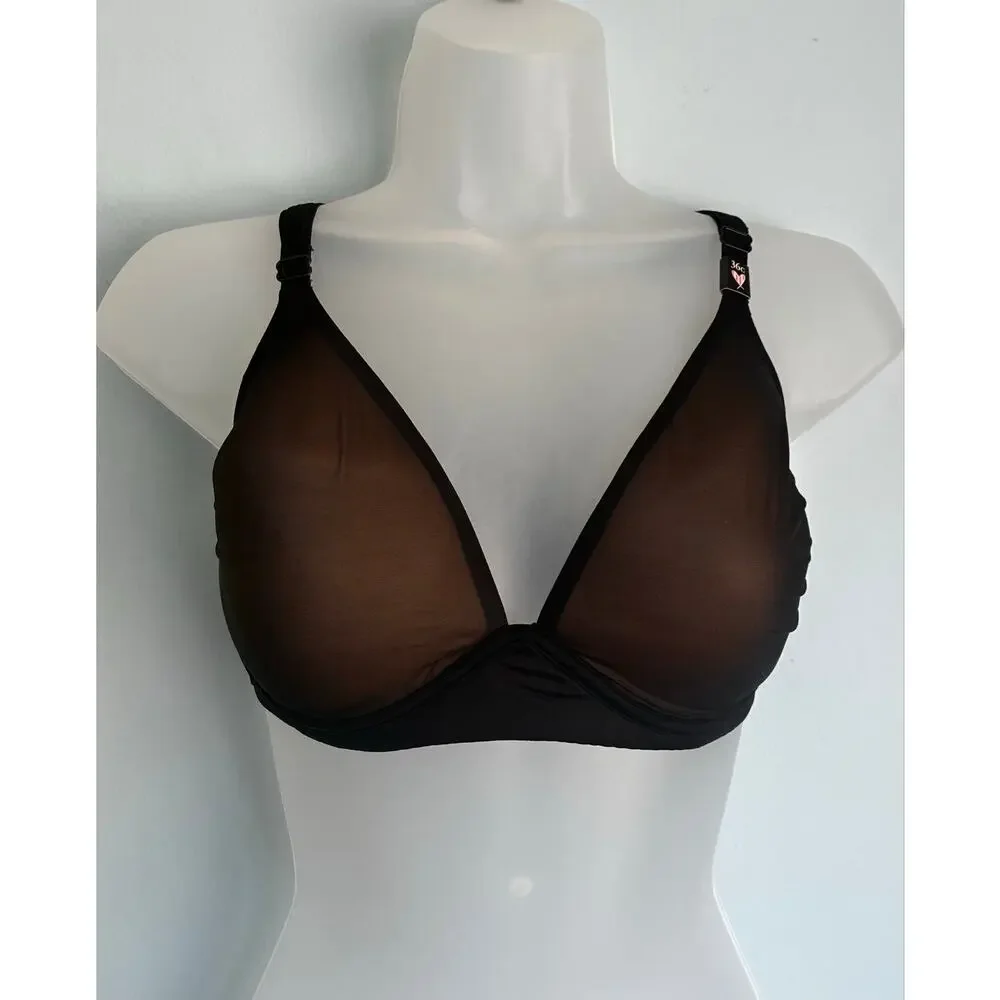 Victoria's Secret Wireless Bra Black Beige 36C NWT Casual Comfort