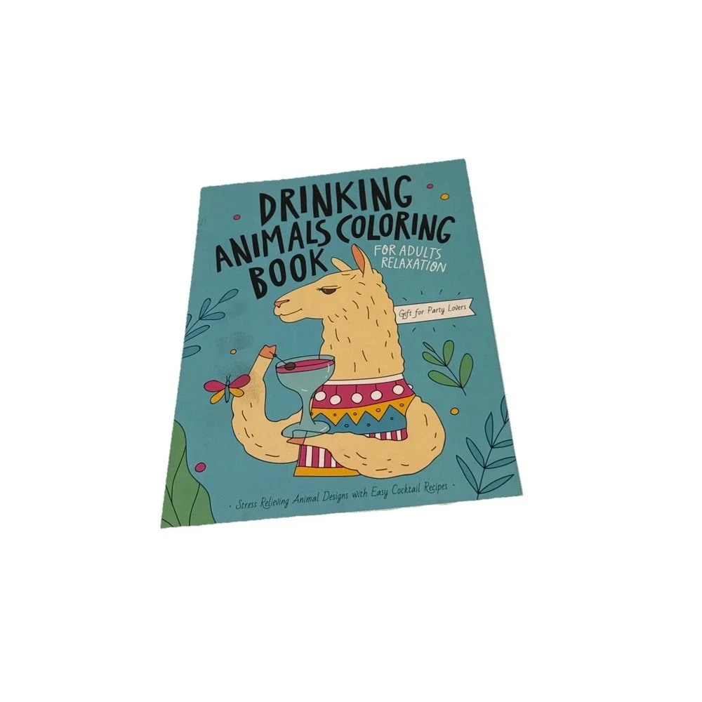 Drinking Animals Coloring Book : A Fun Coloring Gift Book for Party‎ Lovers...
