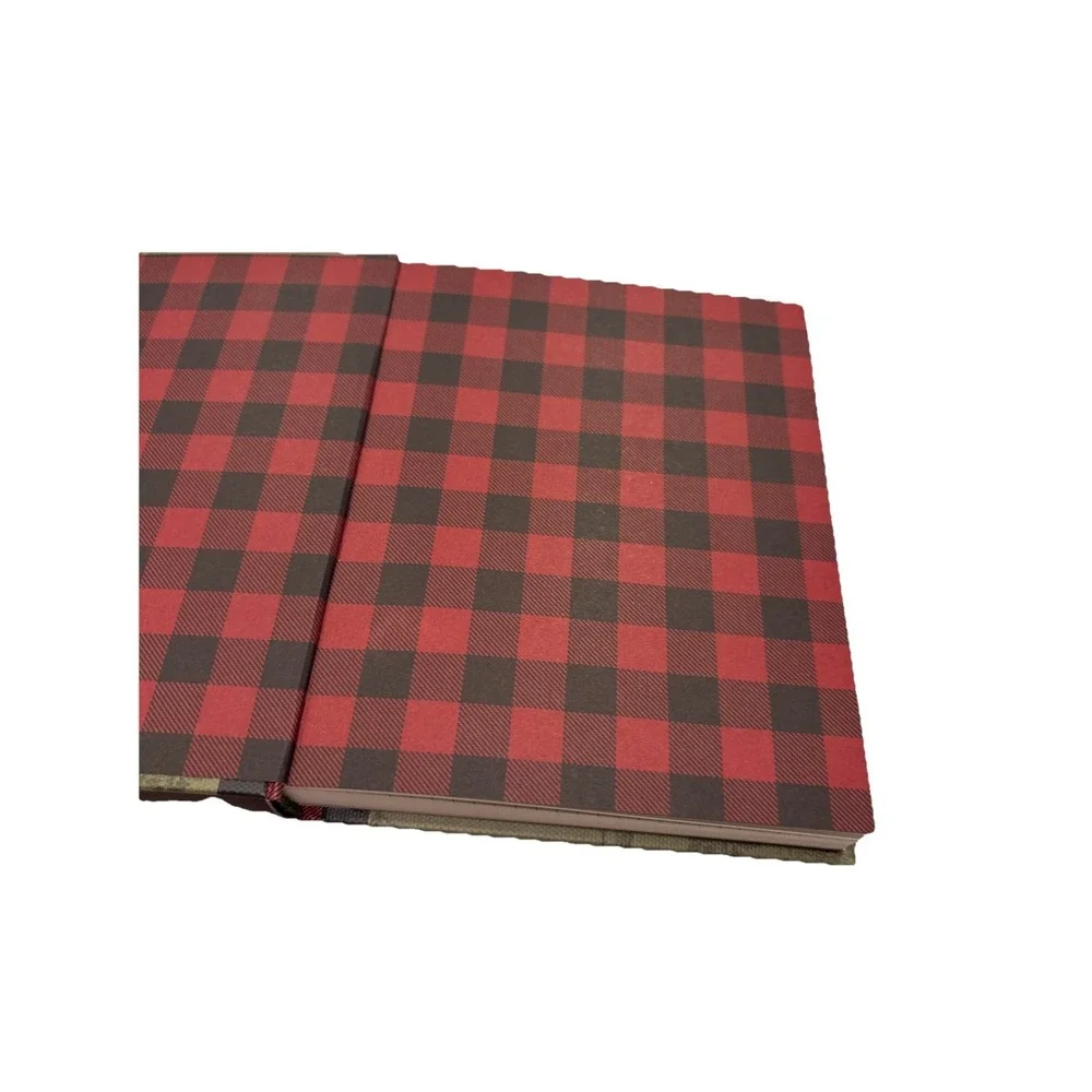 Woolrich Nature Journal Hardcover Green Plaid Spine Blank Lined Notebook‎