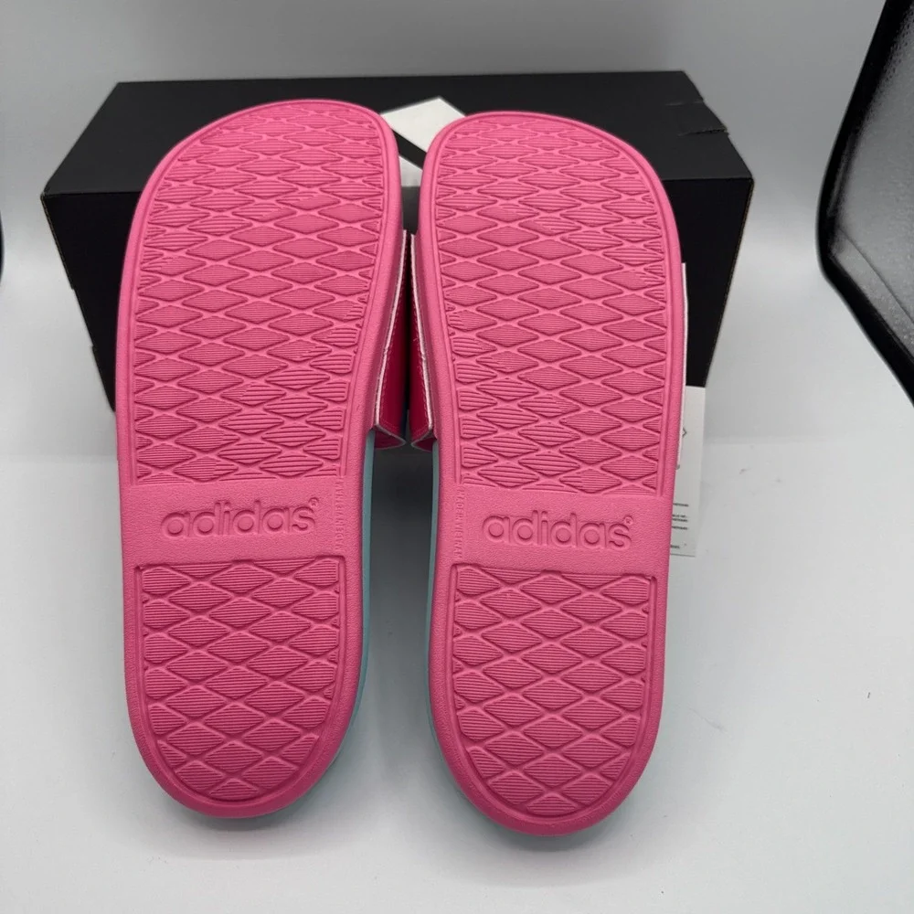 Adidas Messi Slides Men's Size 11 Sandals Pink Blue Adilette Comfort‎ JR6326
