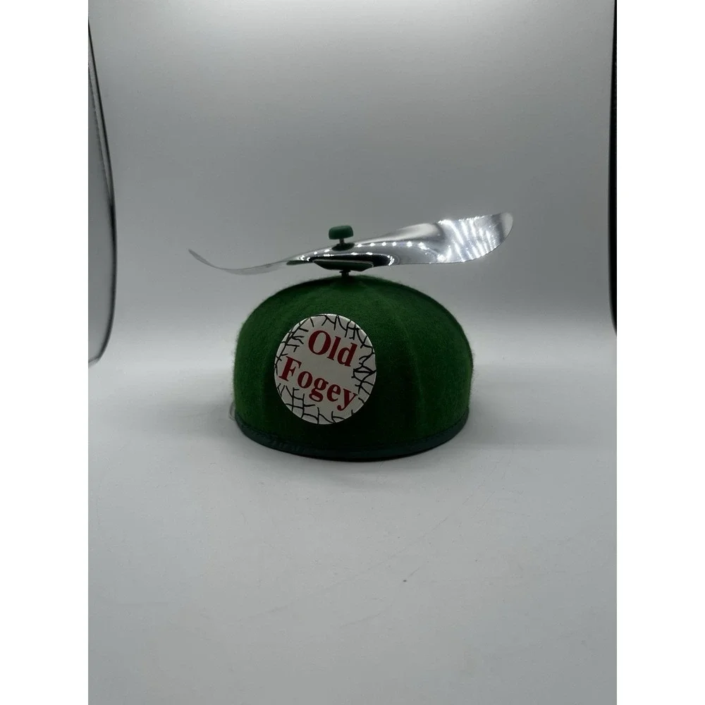 Vintage Jhats Old Fogey Propeller Hat Green Novelty Helicopter Cap USA