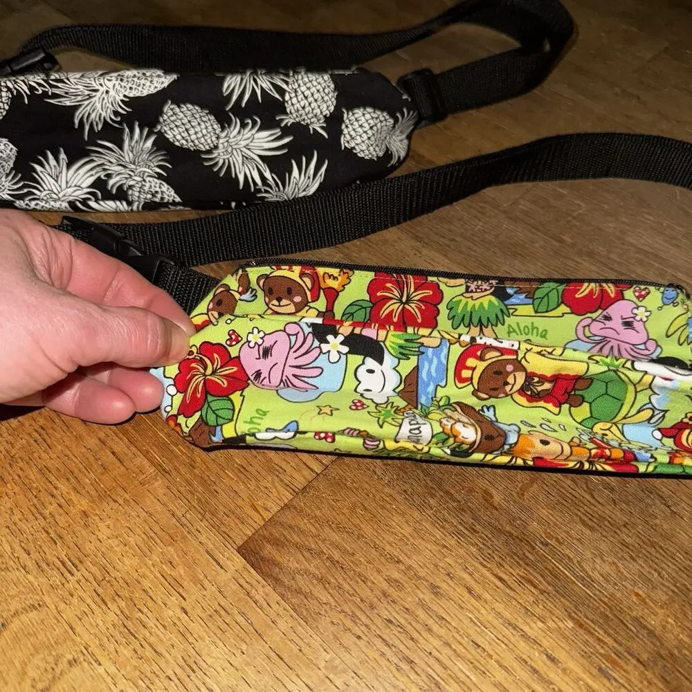 Lot‎ Of 2 Maui Island Kid Waist Bag Child Fanny Pack Vacation Tropical Hawaii