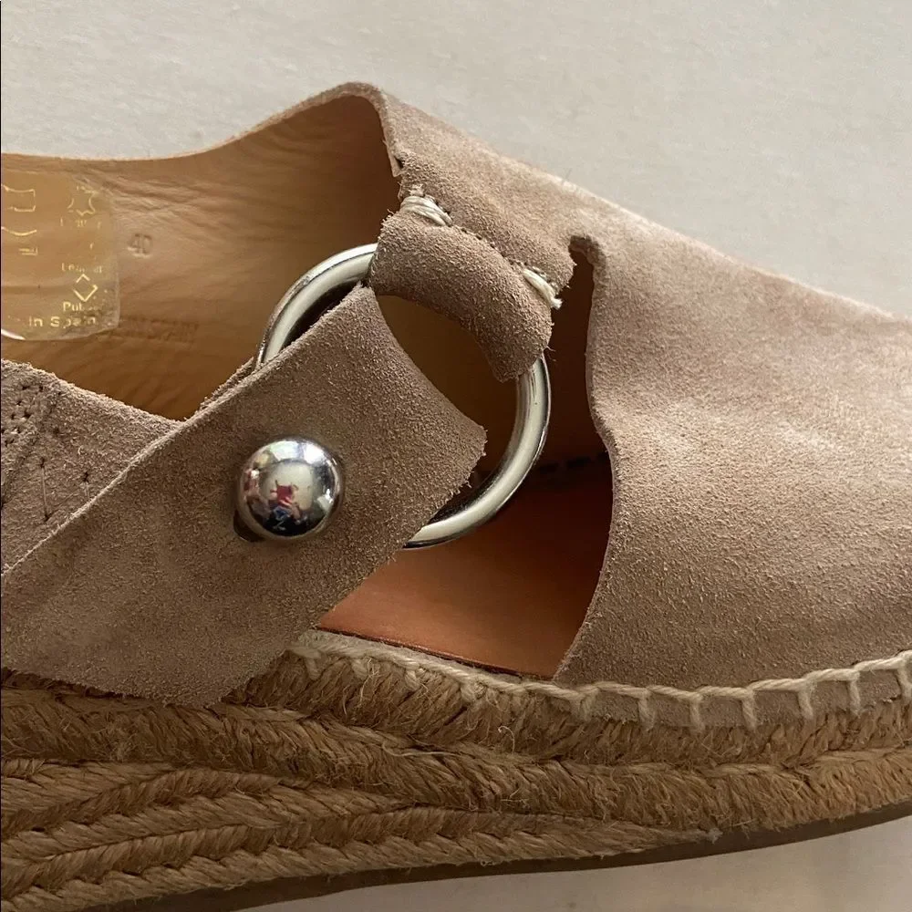 rag & bone Arc Taupe Espadrille Sandals size 40 EU 10 US