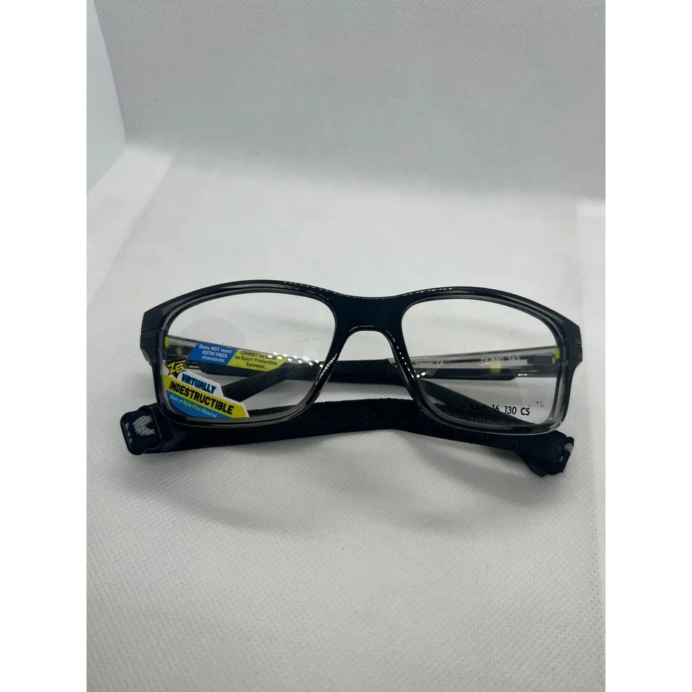 Rec Specs Virtually‎ Indestructible Eyeglasses Z8-Y40 363 Smoke Grey Black