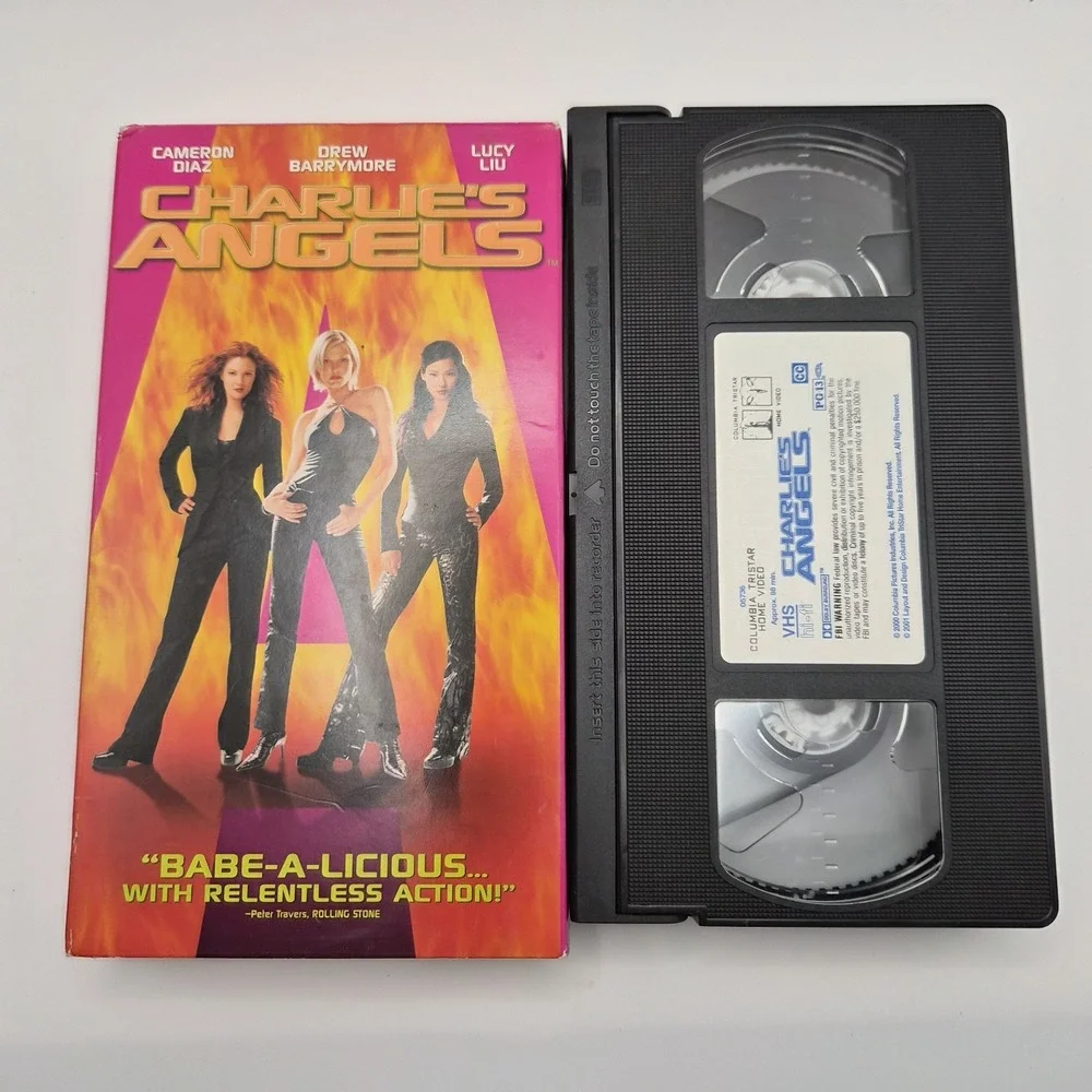 Charlie's Angels VHS 2000‎ Cameron Diaz Drew Barrymore Lucy Liu Action Film