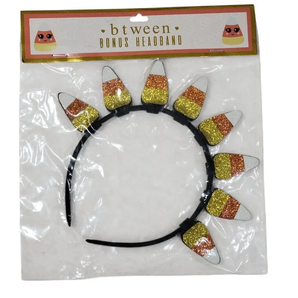 BTween Trick Or Treat Halloween Outfit Girls Size 4‎ Candy Corn Headband Holiday