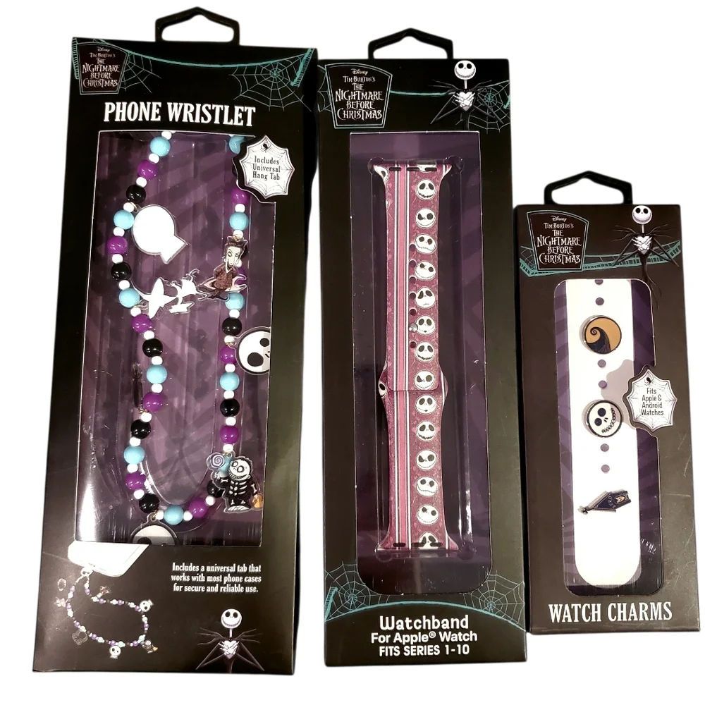 Disney The Nightmare Before Christmas Apple Watch Band Set‎ 3 Piece Series 1-10