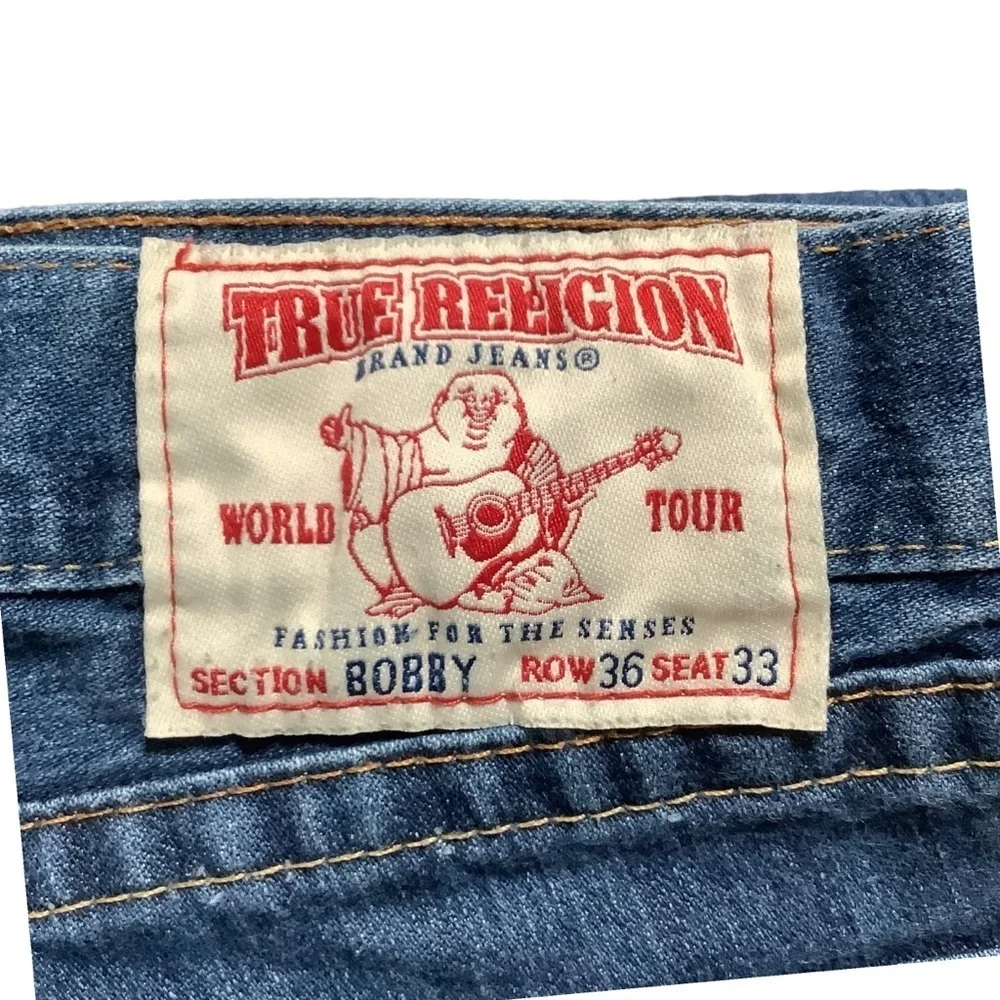 TRUE RELIGION WORLD TOUR Vintage Bobby Straight Jeans - Size‎ 36x33