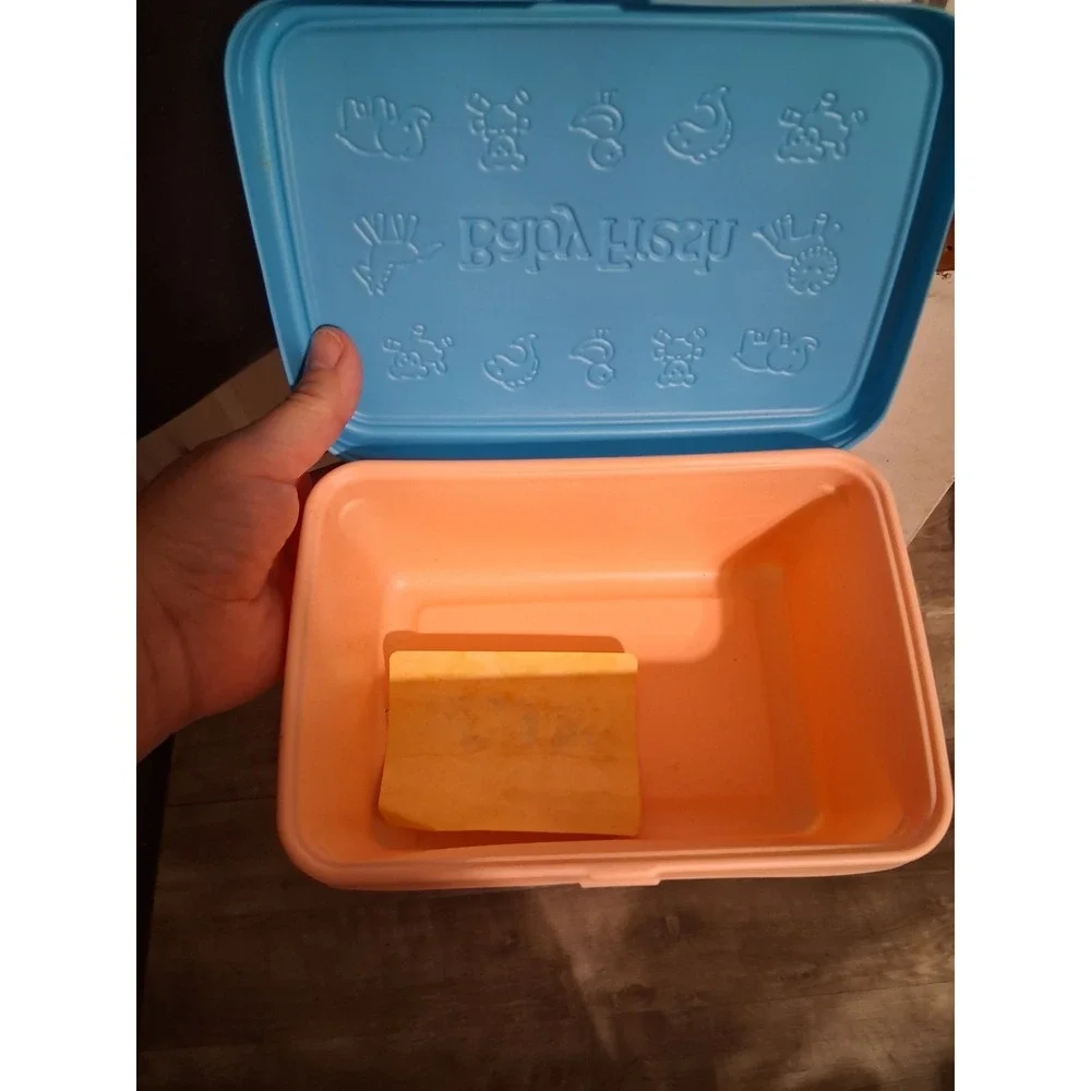 Vintage Baby Wipes Container Tub 90s Pink Blue Baby Fresh Scott RARE‎ HTF