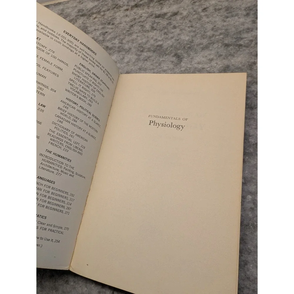 FUNDAMENTALS OF PHYSIOLOGY 1970 The Human Body and How It Works