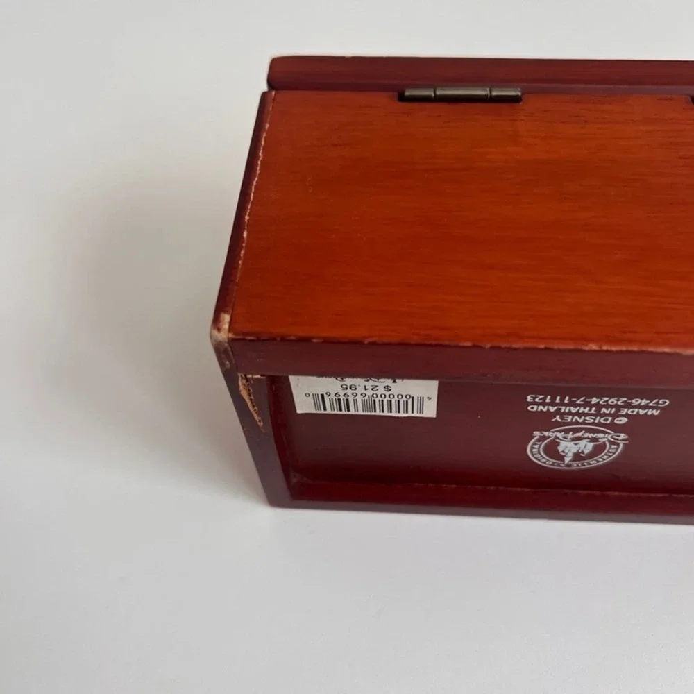 Disney Parks Mickey‎ Mouse Wooden Keepsake Trinket Box Cherry Finish
