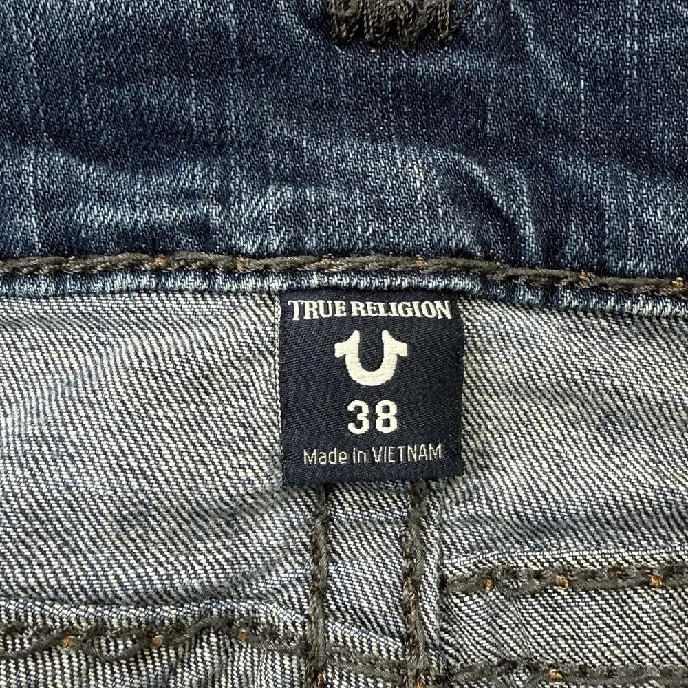 True Religion Ricky Relaxed Straight Jeans‎ Mens 38 Distressed Flap Pocket