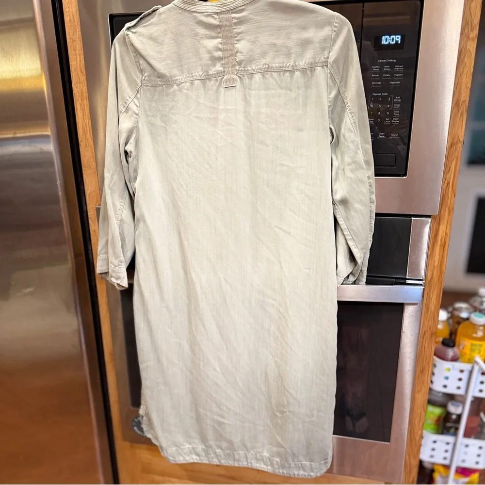 Sage‎ green Button-Up Long Sleeve Dress by Soft Surroundings