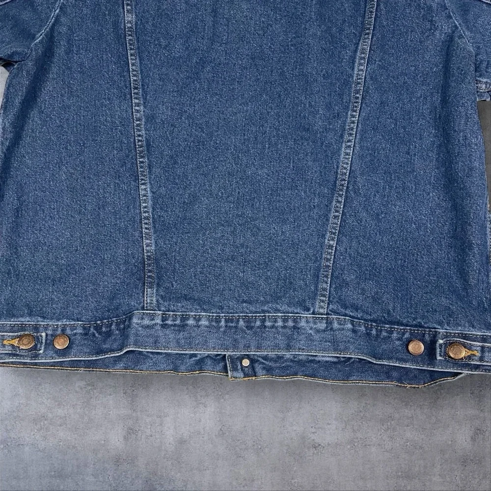 Wrangler Denim Trucker Jacket Mens XL Unlined‎ Western Rodeo Ranch Rodeo
