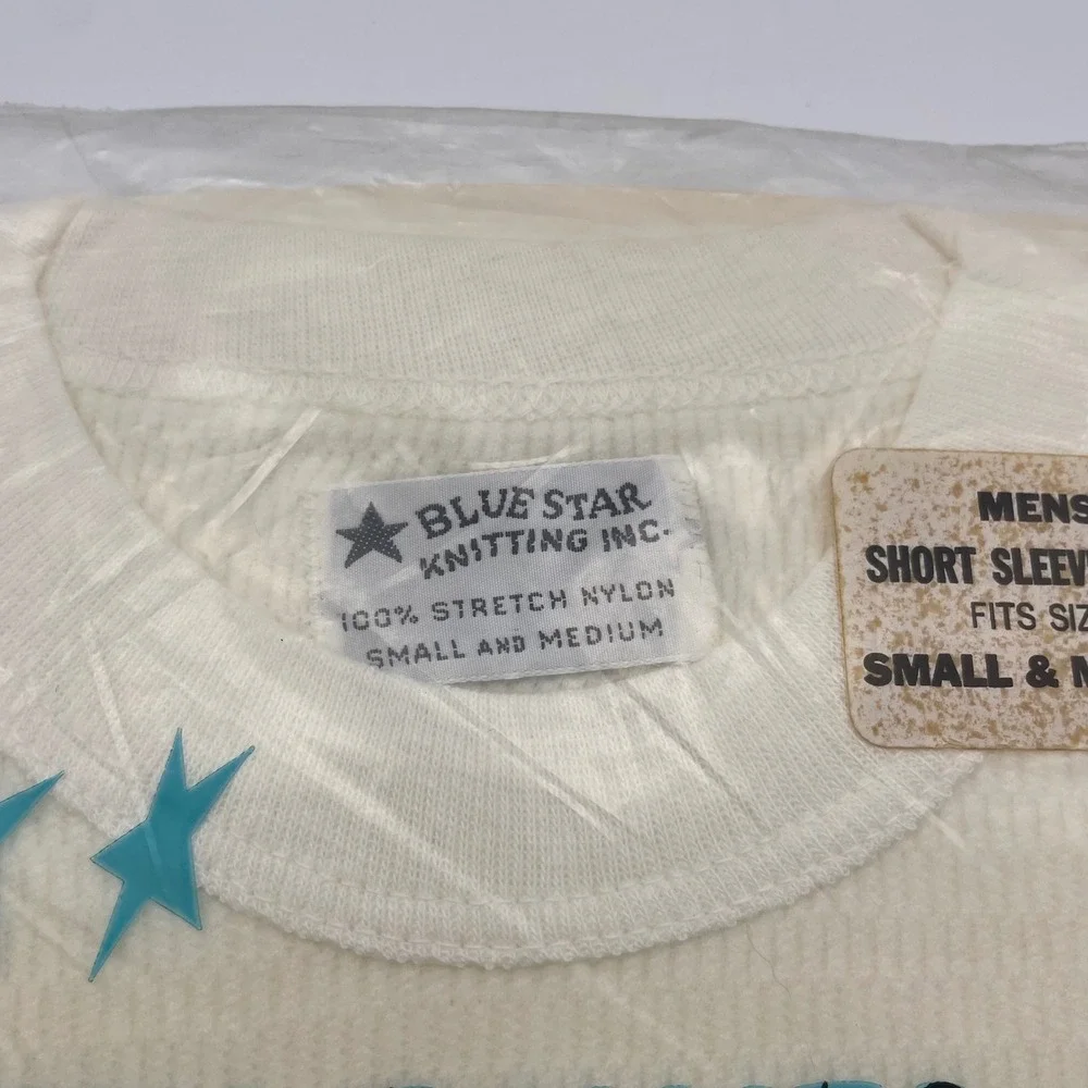 NOS Blue Star Knitting Mens 100% Stretch Nylon Thermal Long‎ Johns Underwear