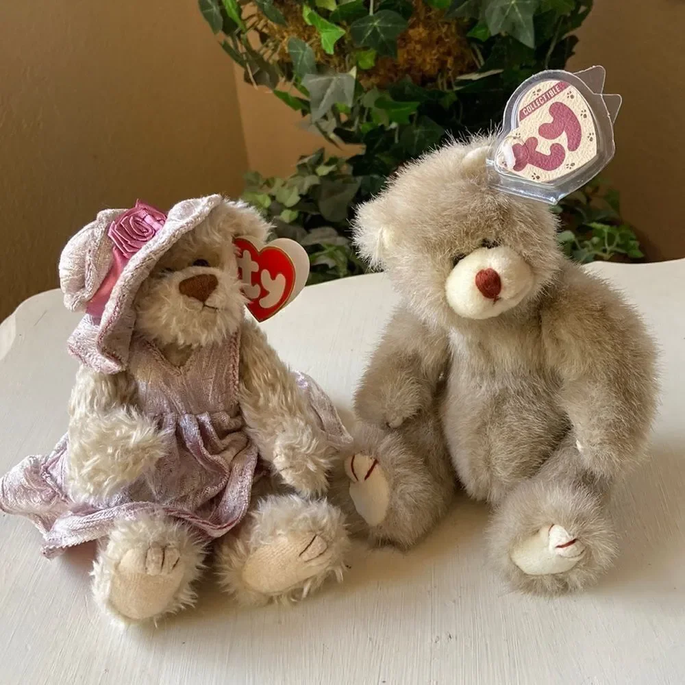 Vintage 1993 Ty Attic Treasures Darling Darlene & Dickens Bears Bundle of Two