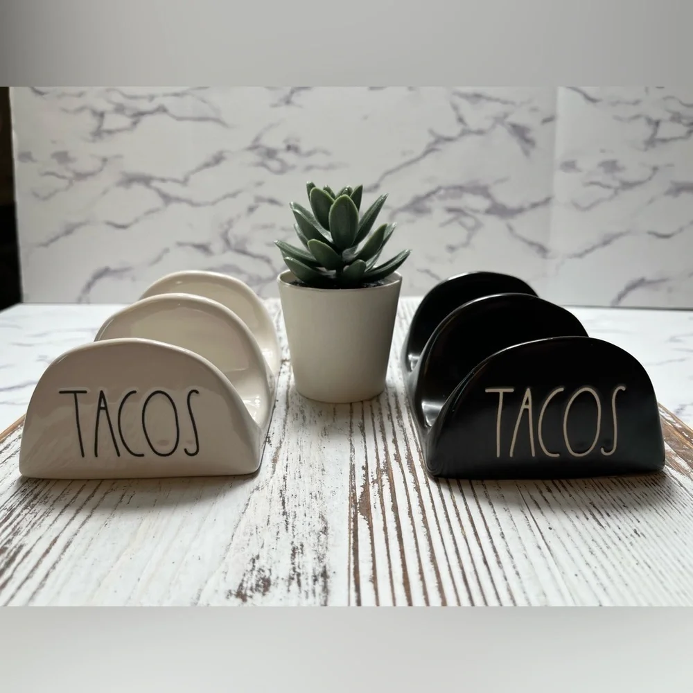 Rae Dunn Artisan Collection By Magenta “TACOS” Holders-Each Hold 2 Tacos