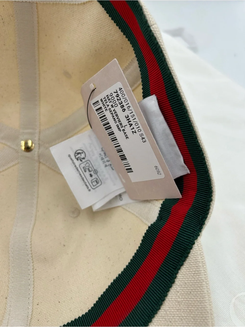 Unisex, Gucci, gold logo baseball cap size large made in Italy