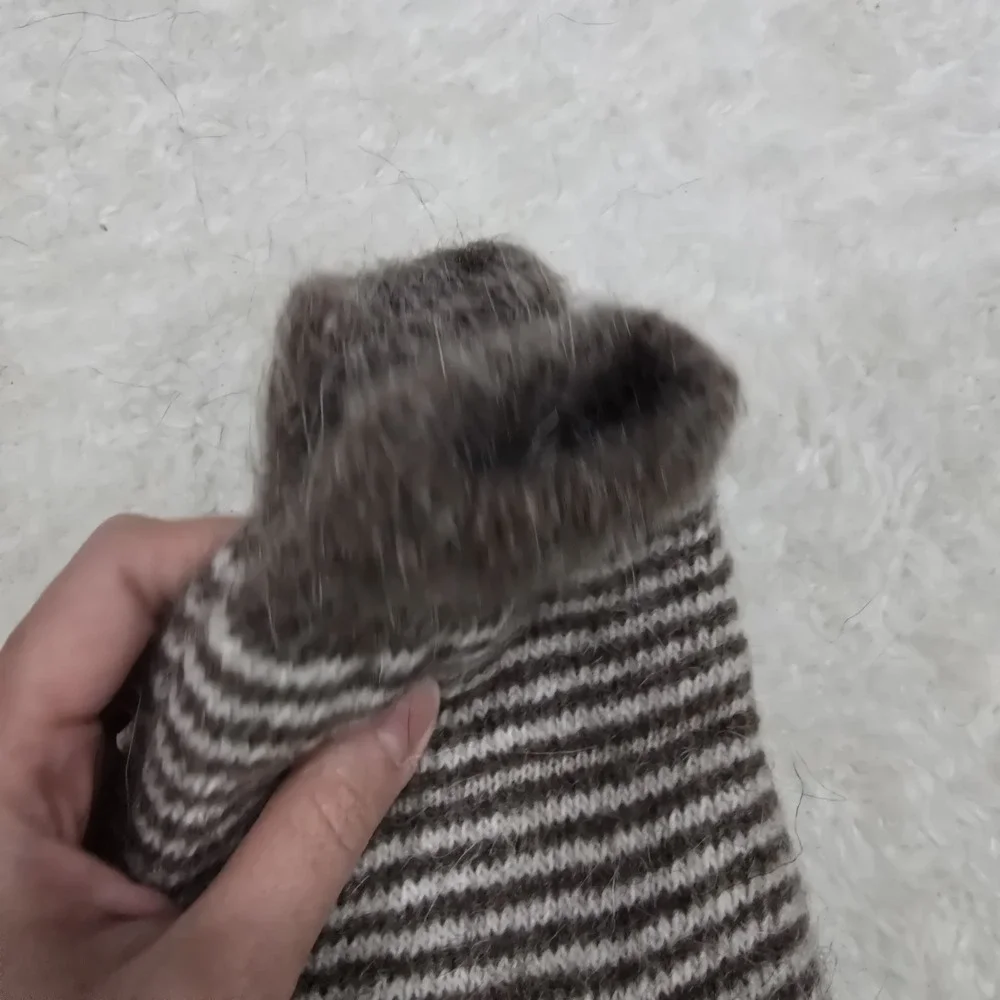 Handmade Goat Down Socks, 100% OrganicWarm Winter Wool Socks, Hand‎ Knitted