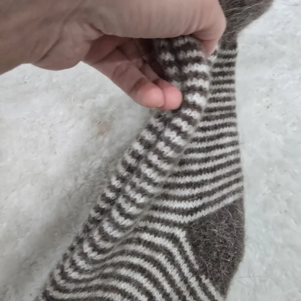 Handmade Goat Down Socks, 100% OrganicWarm Winter Wool Socks, Hand‎ Knitted