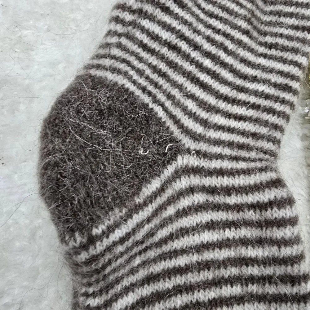 Handmade Goat Down Socks, 100% OrganicWarm Winter Wool Socks, Hand‎ Knitted