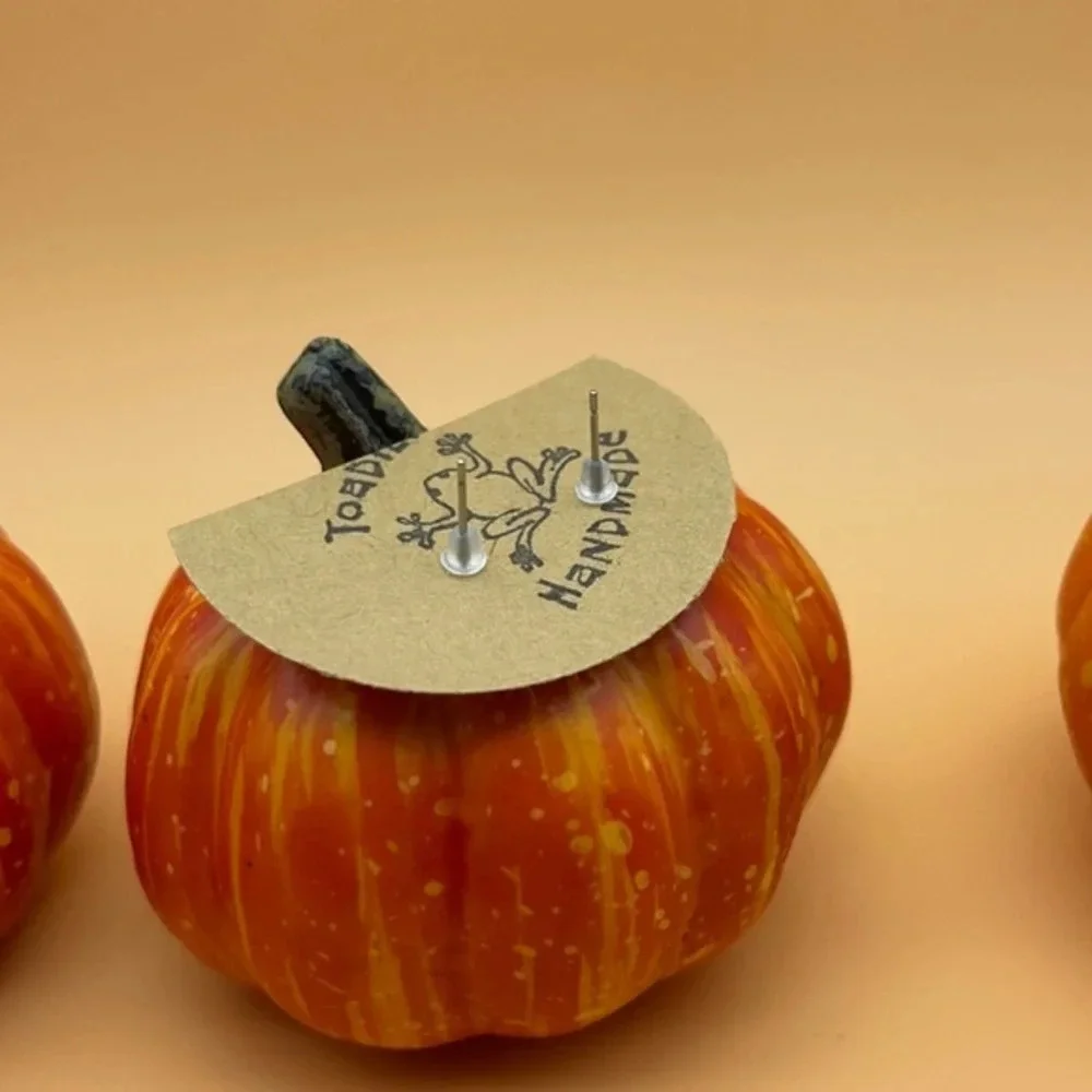 Pumpkin Stud Earrings 3/$30 🎃