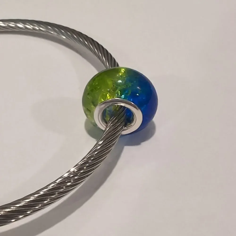 charm two tone bracelet