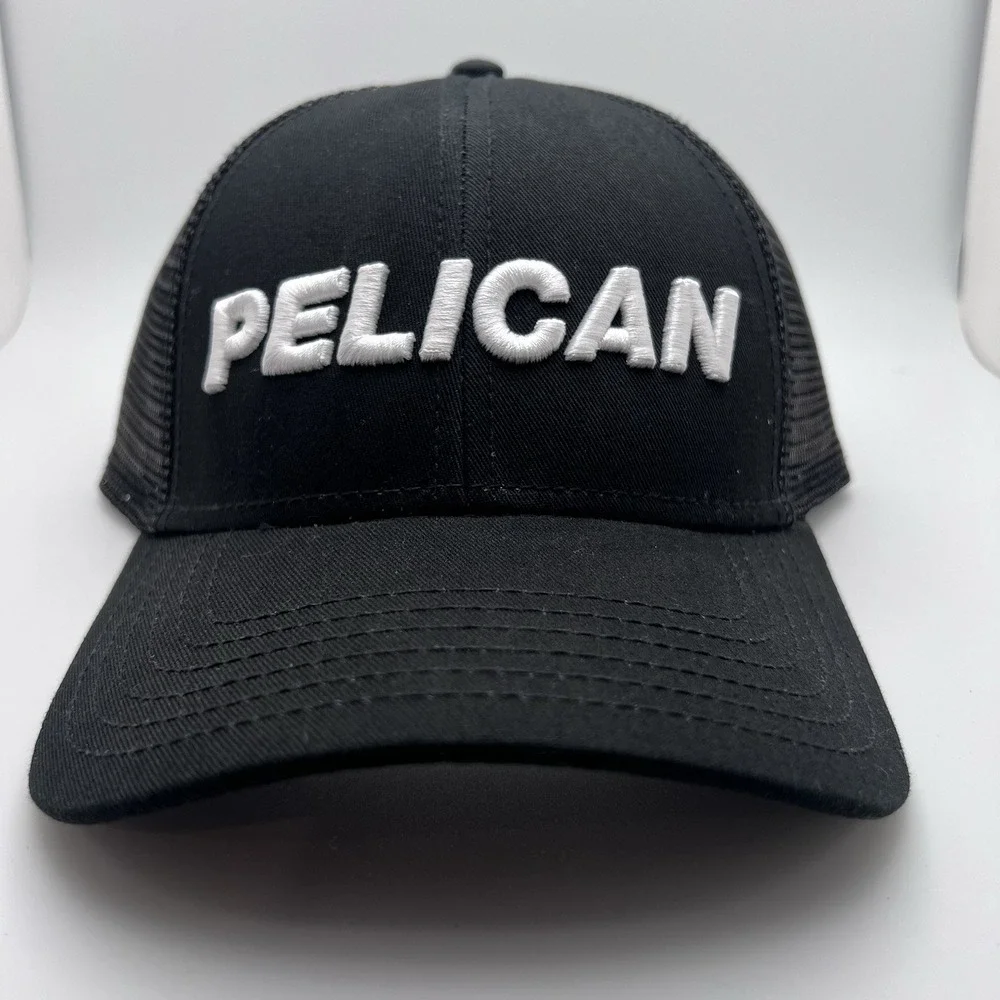 PELICAN CASE Logo Trucker Baseball‎ Hat Cap Black SnapBack NEW