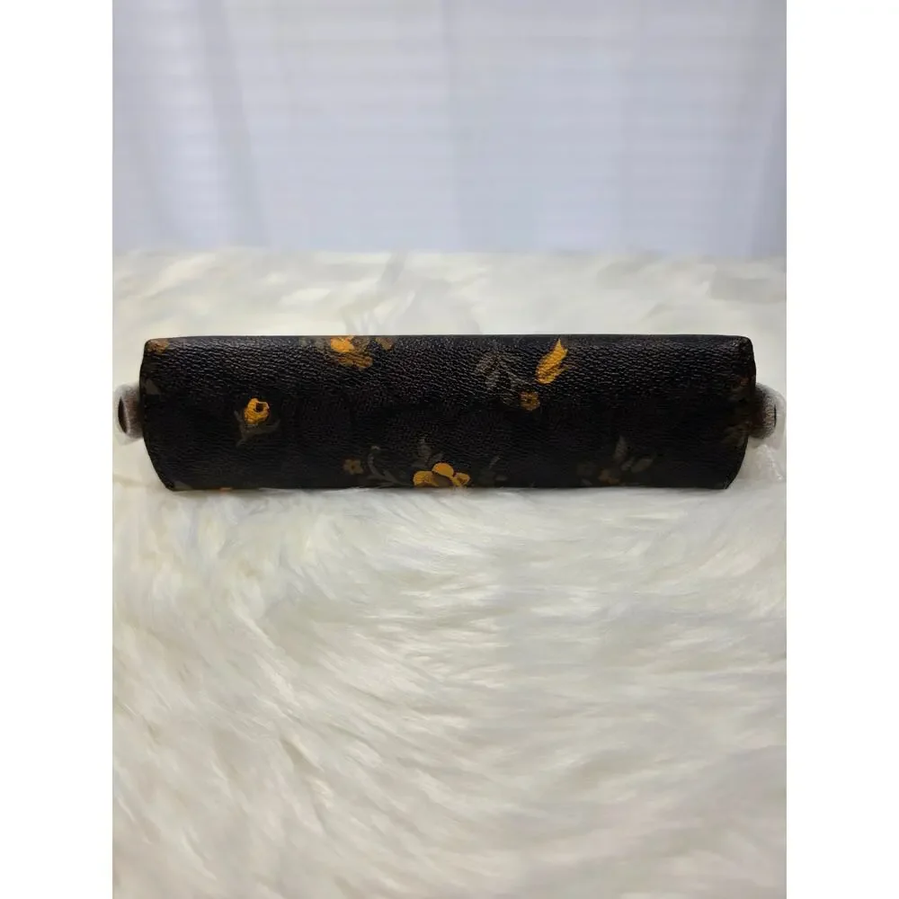 Coach Pencil Case In Signature Canvas With Floral Print CC183